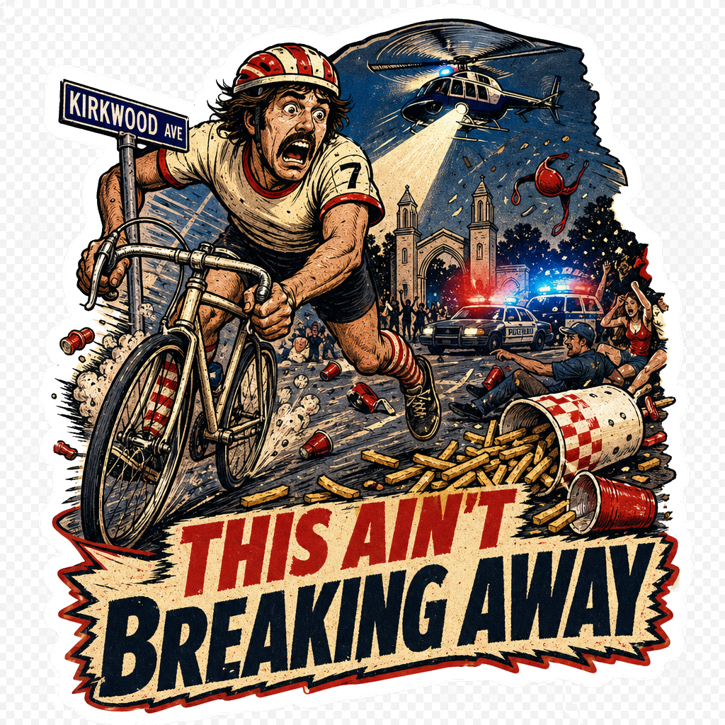 Bloomington Kirkwood Shooting Little 500 Breaking Away Sticker