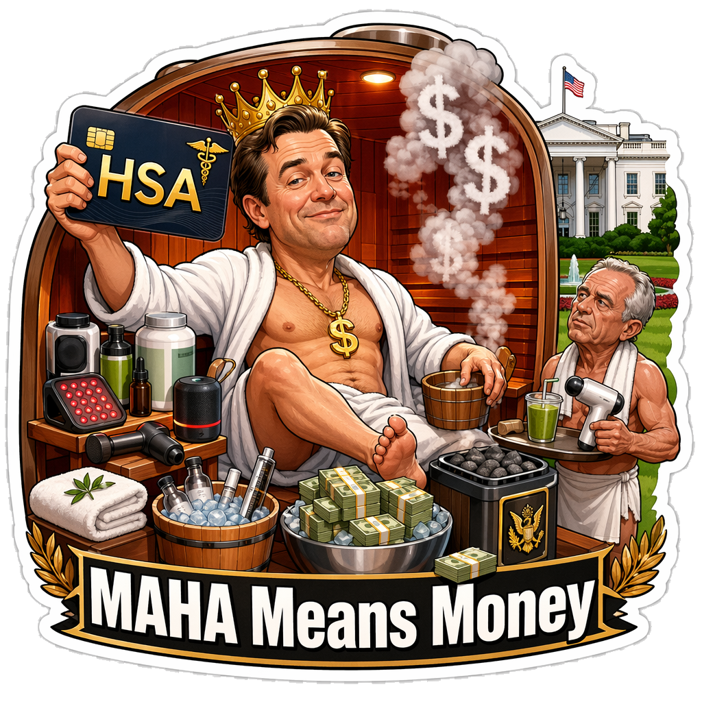 Calley Means MAHA Means Money Sauna Sticker