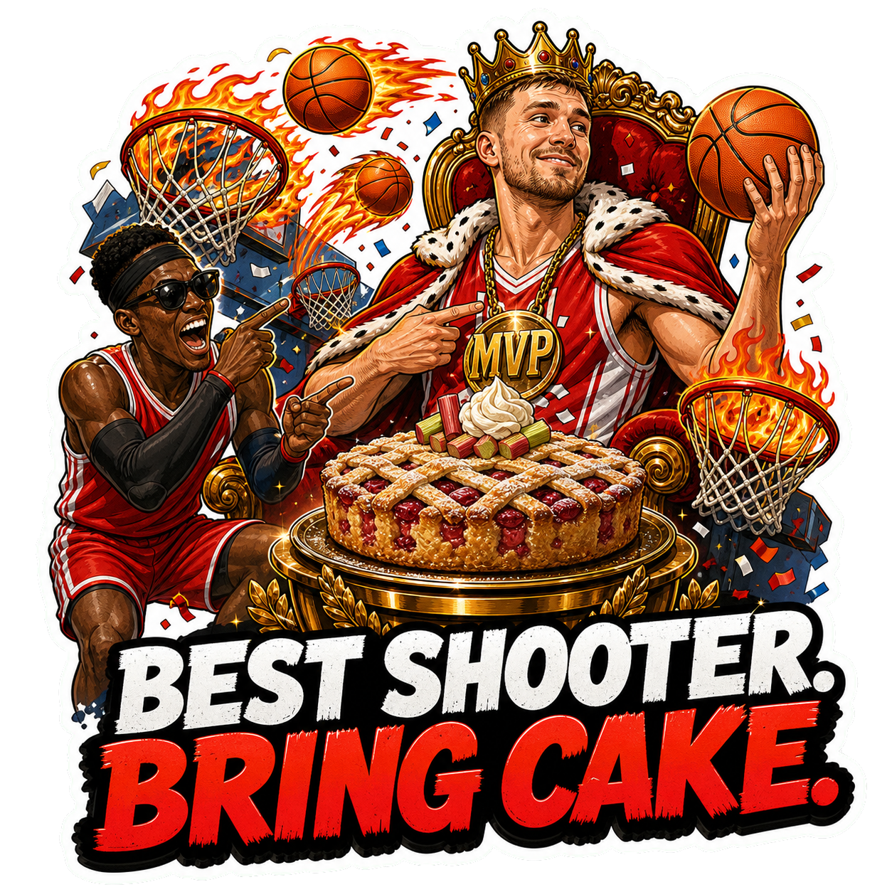 Dennis Schroder Andreas Obst Best Shooter Bring Cake Sticker
