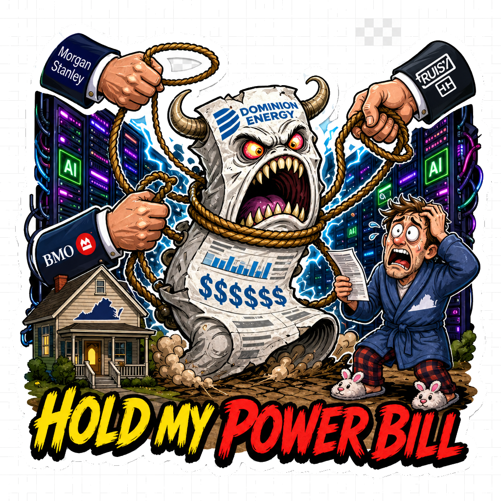 Dominion Energy Hold My Power Bill Meme Sticker