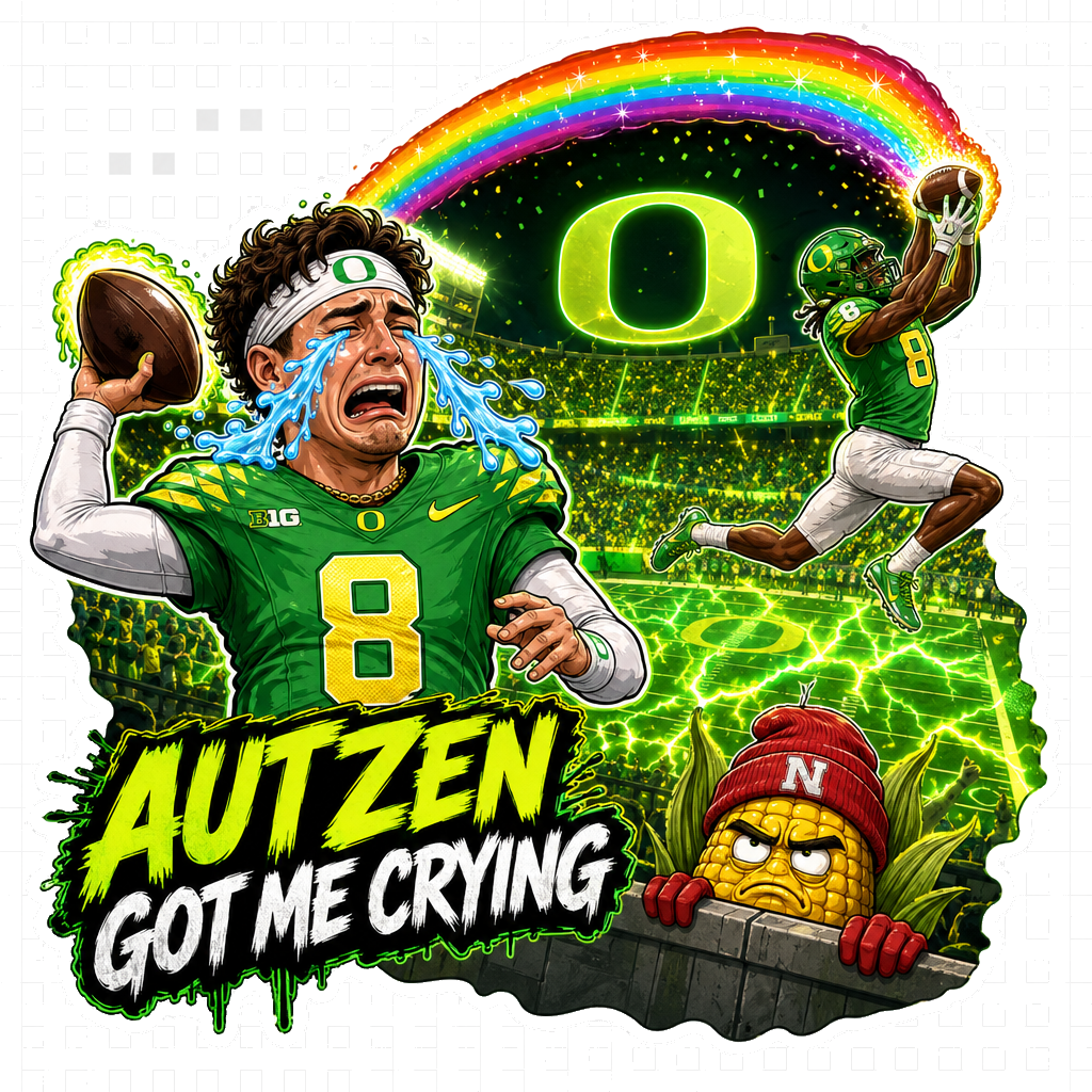 Dylan Raiola Oregon Spring Game Crying Sticker