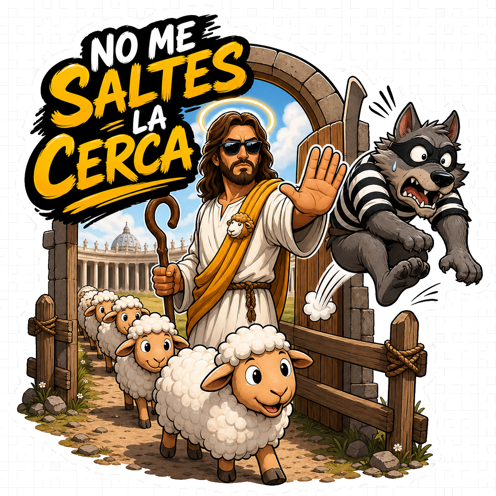 No Me Saltes la Cerca Evangelio de Hoy Buen Pastor Sticker