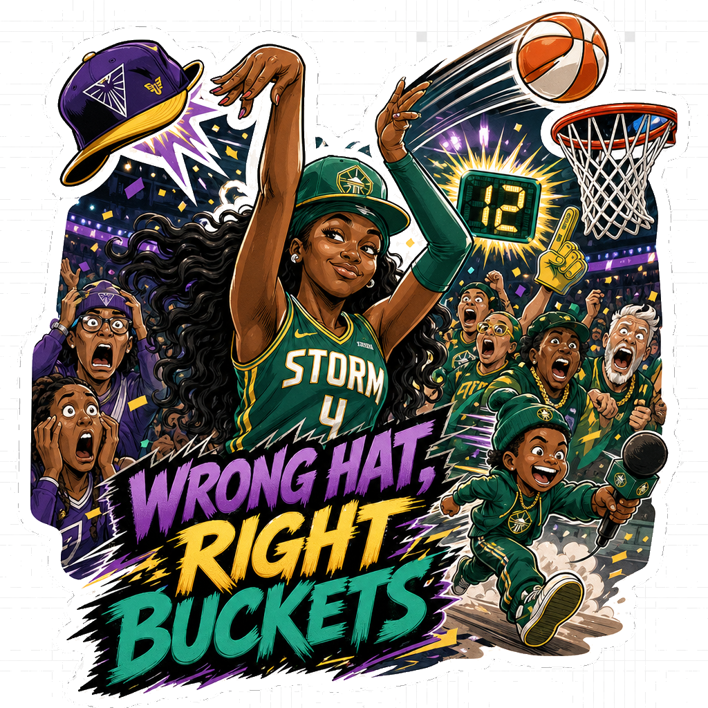 Flau'jae Johnson Seattle Storm Valkyries Hat-Swap Sticker