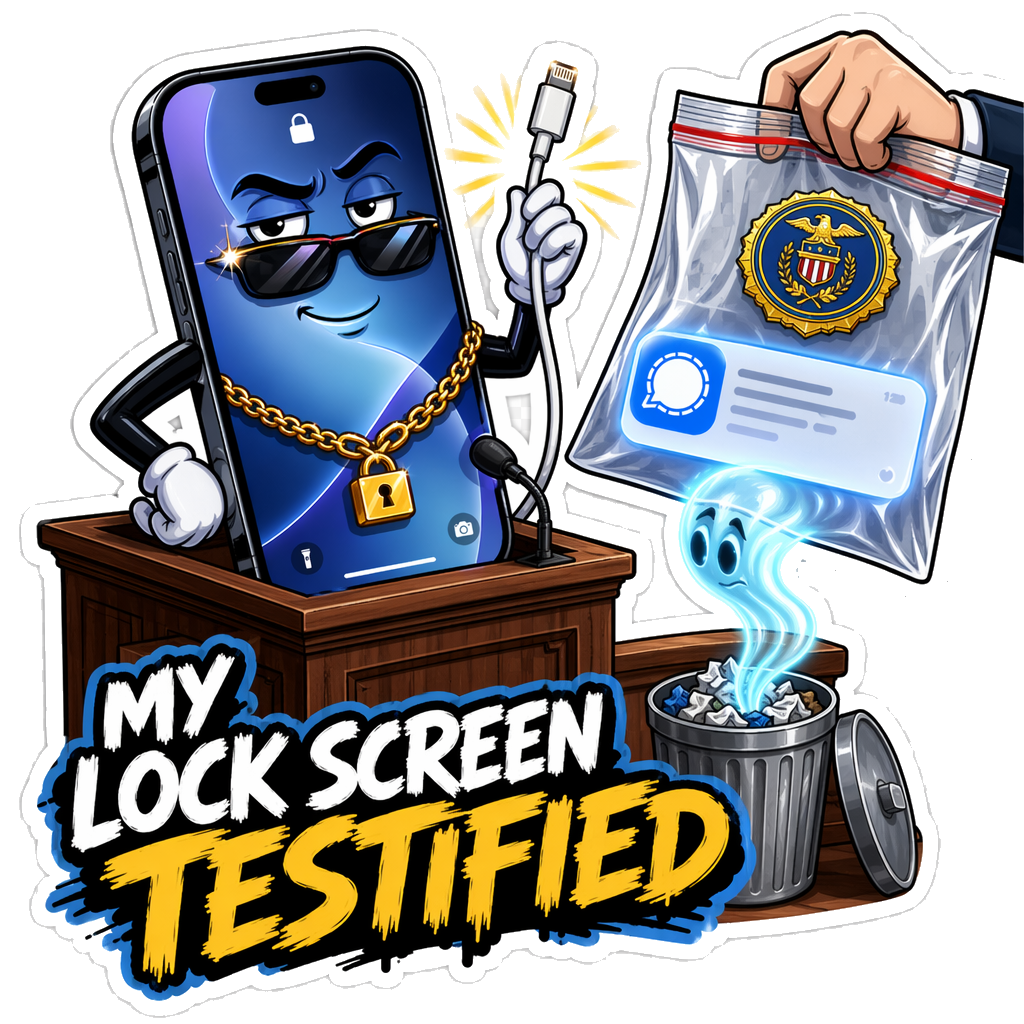 My Lock Screen Testified iOS 26.4.2 Signal Meme Sticker