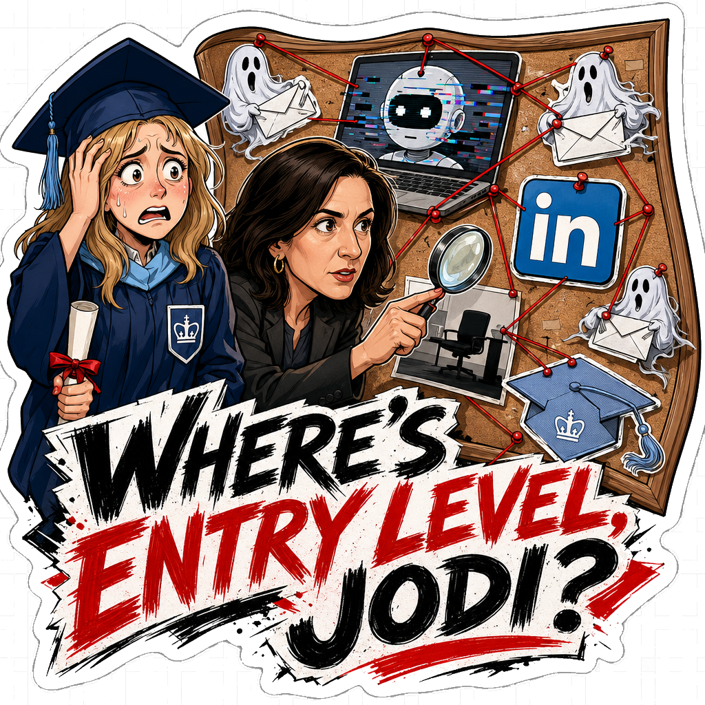 Where’s Entry Level, Jodi? Jodi Kantor Job Market Sticker