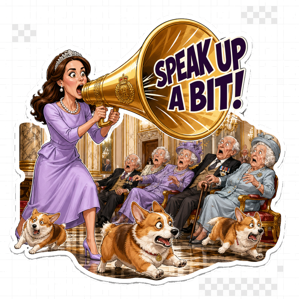 Kate Middleton Speak Up A Bit Buckingham Palace Sticker