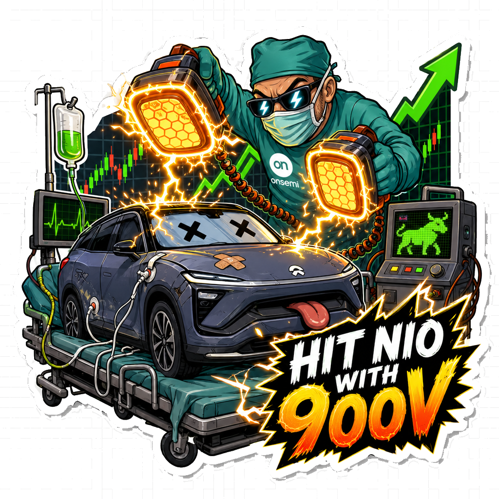 NIO Stock 900V onsemi ES9 Meme Sticker