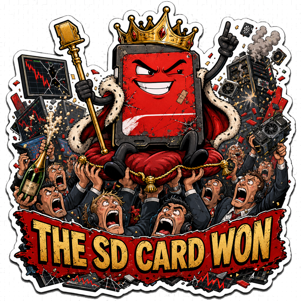 Sandisk Stock SNDK “THE SD CARD WON” AI Trader Sticker