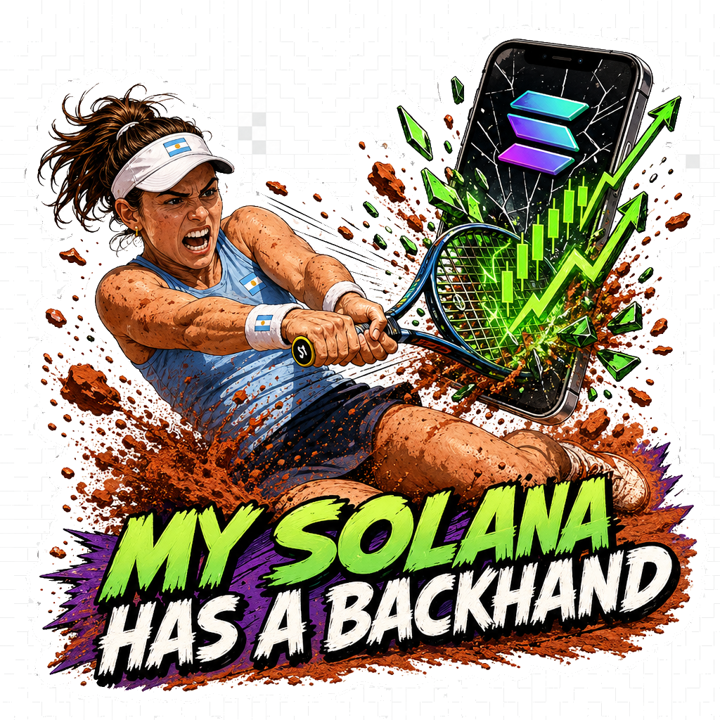 My Solana Has a Backhand Solana Sierra Madrid Open Sticker