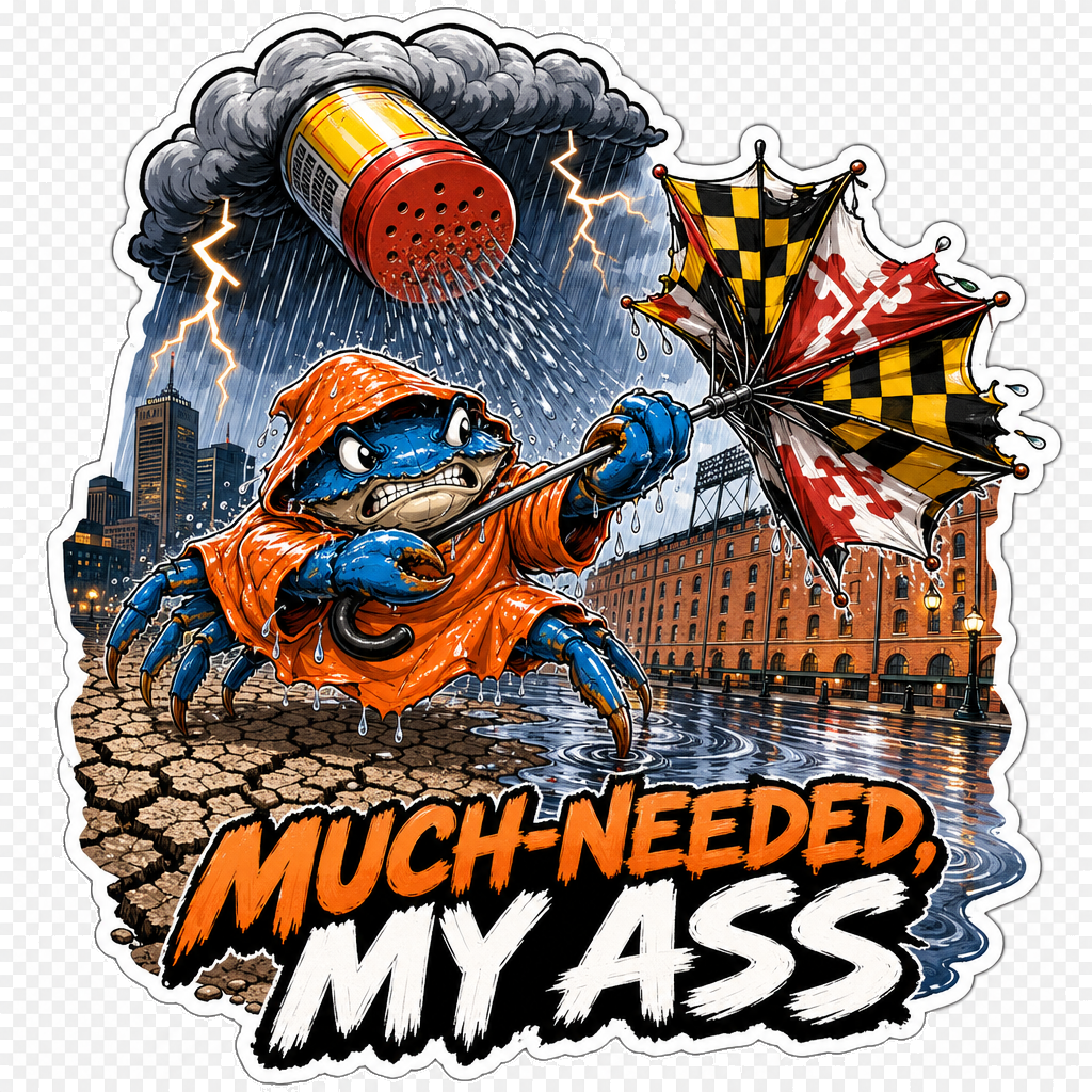 Baltimore Weather Much-Needed My Ass Blue Crab Sticker