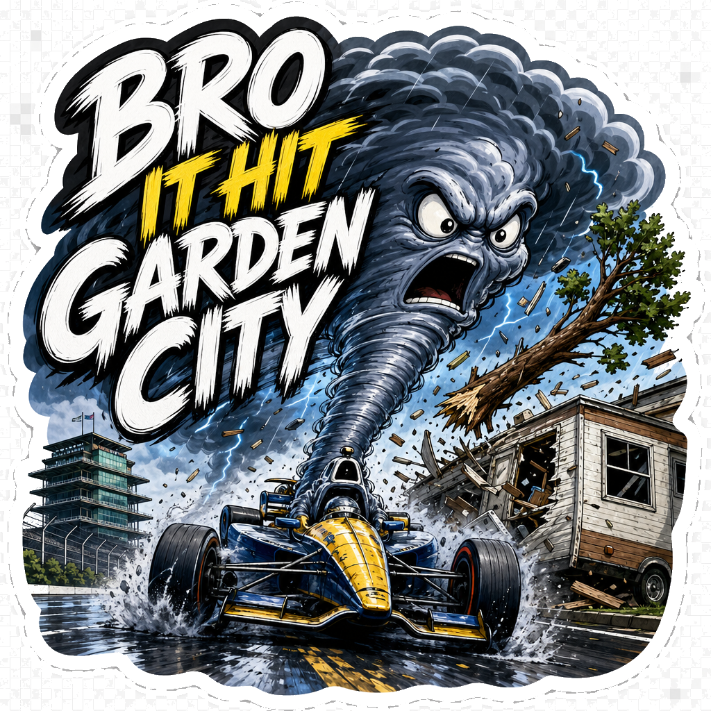 Bro It Hit Garden City Indianapolis Tornado Warning Sticker